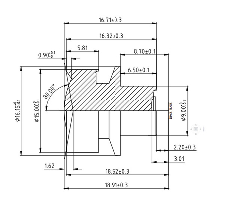 1.3/2MP OMS Car In-Cabin Lens Advanced Optical Design NIR Sensing Max Image HeightØ2.7,F/NO2. El objetivo de la imagen es el mismo que el objetivo de la imagen.0