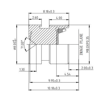 Sistema de alarma de seguridad de lentes de automóviles autónomos DMS con tamaño de sensor de 1/2.9 &quot;y EFL5.1mm F2.4 Lente