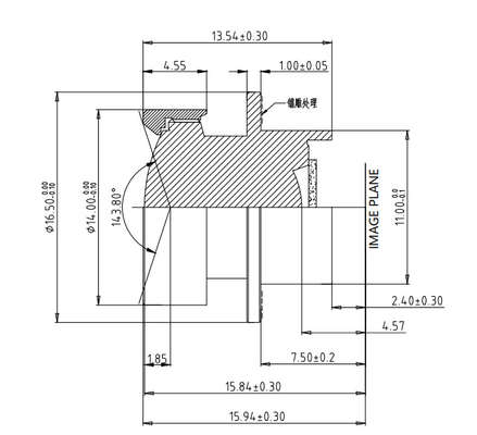 EFL2.2mm Sistema de gestión de cabina digital de automóviles Lente, diámetro de la cara del extremo delantero Ø14,2MP de alto píxel