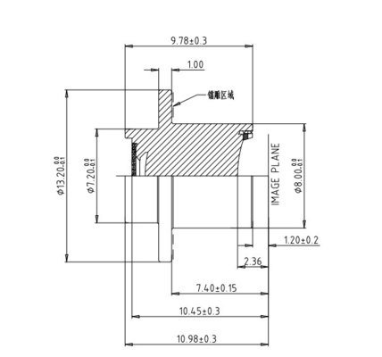 2MP / 3MP de alta definición Infrarrojo a prueba de agua Zoom de la cámara de automóvil Lente F2.0 EFL4.59mm Sistema de alarma de seguridad
