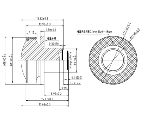 Lente AVM de alta definición EFL1.44mm Visión alrededor Monitor de conducción sin manchas ciegas