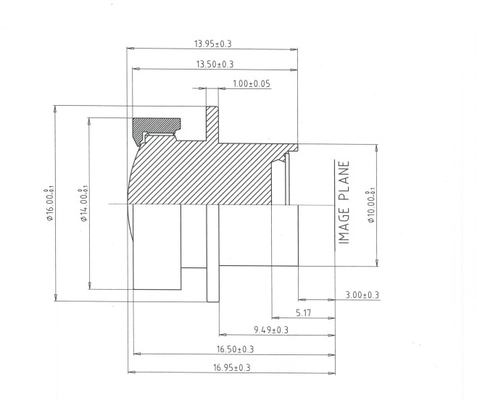 Lente de cámara de visión envolvente en negro EFL3.45mm Perspectiva en todas partes para asistencia de estacionamiento