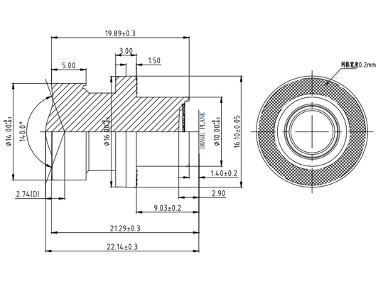 Lente ADAS de gran angular de aluminio EFL4.48mm F/NO.1.6 HD Lente de ojo de pez