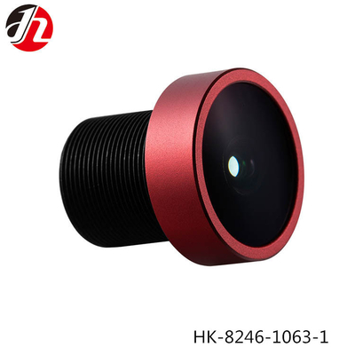 Negro / Rojo F1.8 Lente de cámara montada CS, M12x0.5 Lente de gran angular montada CS DVR- lente de grabación de video digital